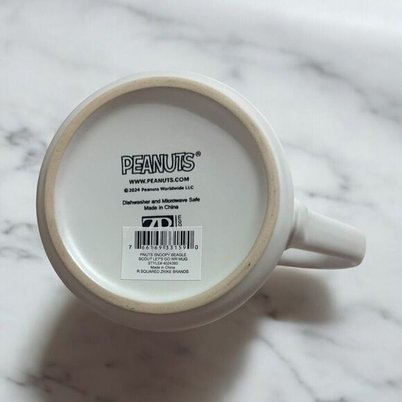 Peanuts Snoopy & Woodstock Camp Snoopy Beagle Scout ~20 oz Mug NWT - Picture 5 of 5